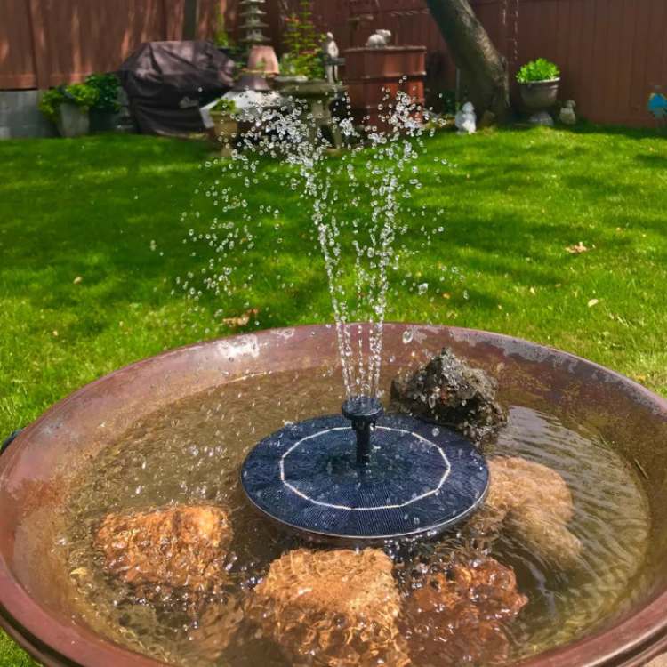 Skorter | Solar-Powered Dancing Water Fountain with LED Lights for Garden, Patio, and Outdoor Decor