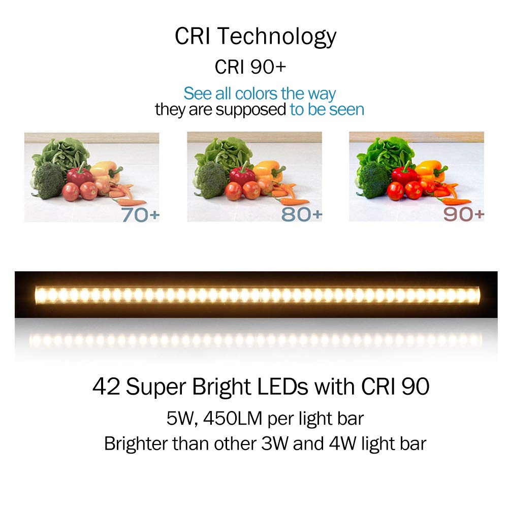 Skorter | Ledlightsworld 13" Dimmable Led Under Cabinet Lighting, 12V 10W, Warm White, Aluminum, 2