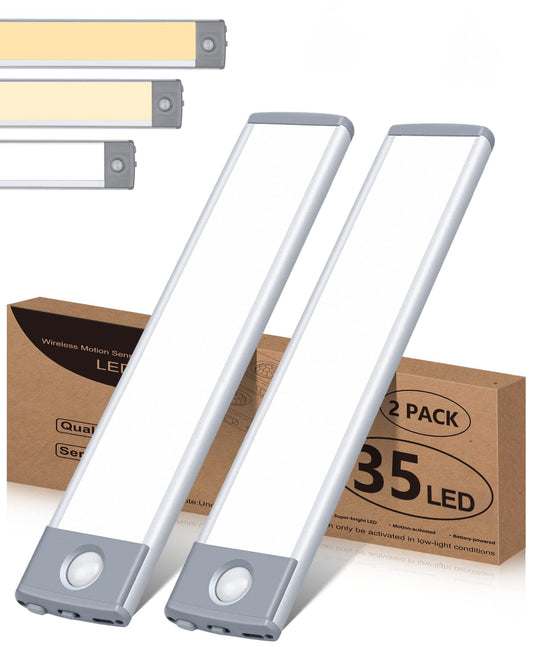 Skorter | Priorare 35 LED Under Kitchen Lighting, Wireless Motion Sensor, USB-C Rechargeable, 3 Colors