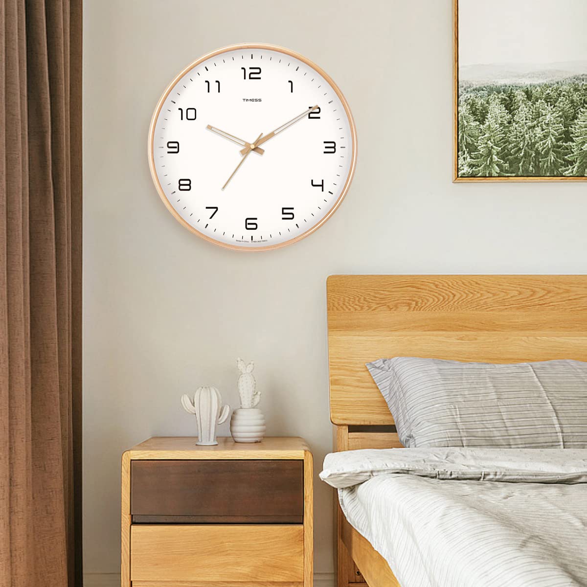 Skorter | Simple solid wood analog wall clock for home
