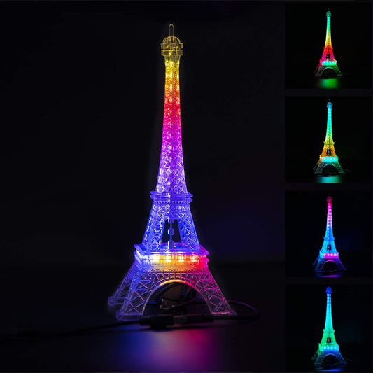 Skorter | Btf-Lighting Usb 5V Eiffel Tower Color Changing Night Light, 48 Led Mini Desk Lamp