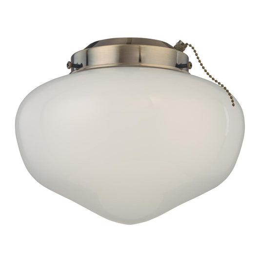 Skorter | Westinghouse Led Schoolhouse Light Set, Energy Star, Antique Brass with White Opal Glass