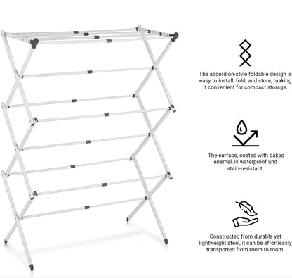 Skorter | 3-Tier Foldable Clothes Drying Rack – DryMate