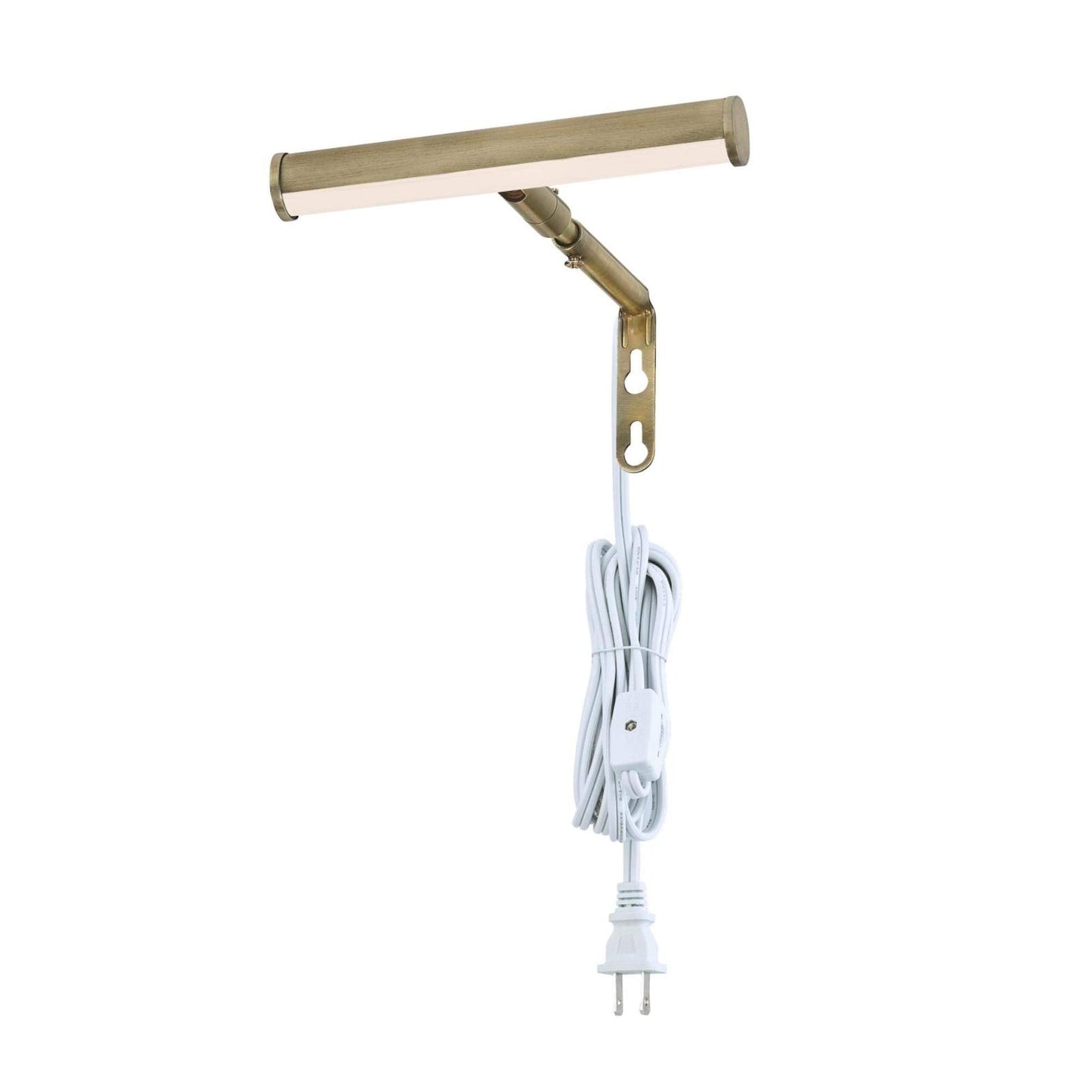 Skorter | Westinghouse 7" Adjustable Led Picture Light, 2W, Antique Brass Finish, 3000K, White