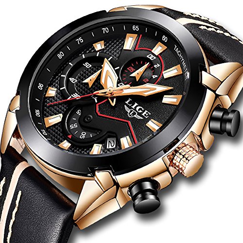 Skorter | Men's Stainless Steel Chronograph Waterproof Sports Quartz Watch
