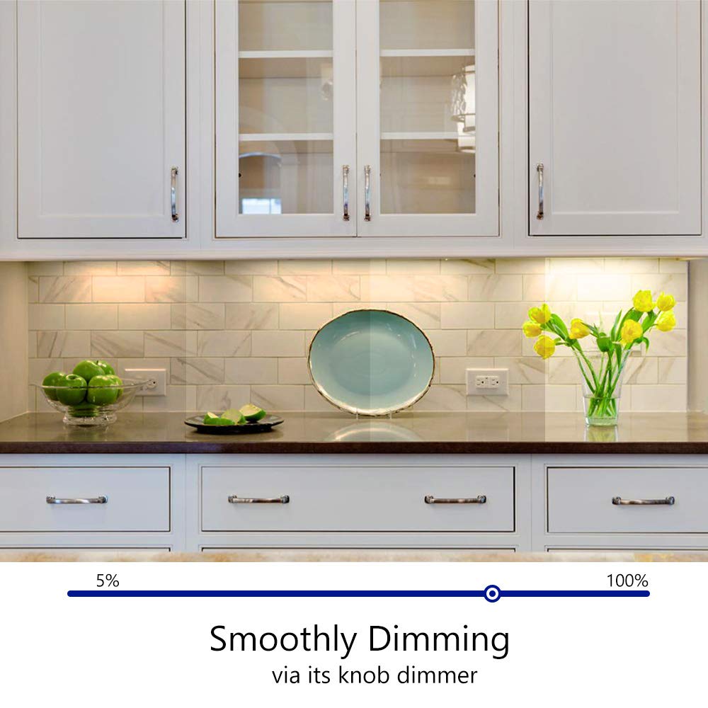 Skorter | Ledlightsworld 13" Dimmable Led Under Cabinet Lighting, 12V 10W, Warm White, Aluminum, 2