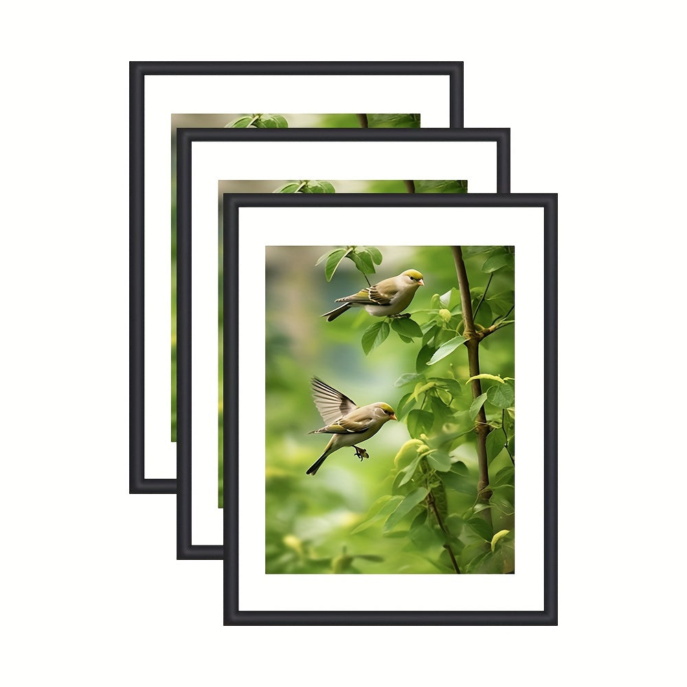 Skorter | 3 pcs Frame - Frame for Wall and Table Decoration, For Art Decoration, Birthday Gifts, Home and Office Space, Mother's Day, New Year, Easter Gift, Black, Rectangular