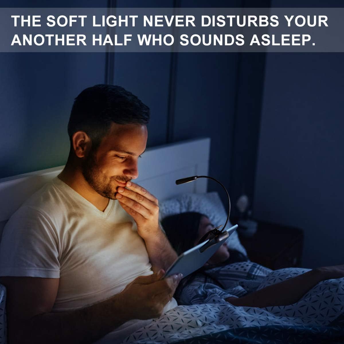 Skorter | Eye Caring Rechargeable Book Lamp | 3 Color Temperatures, 5 Brightness Levels & Ideal for Nighttime Reading Without Disturbing Others