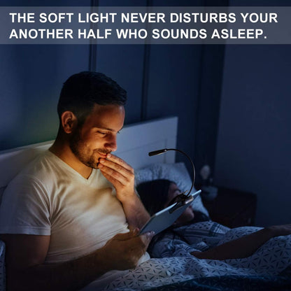 Skorter | Eye Caring Rechargeable Book Lamp | 3 Color Temperatures, 5 Brightness Levels & Ideal for Nighttime Reading Without Disturbing Others