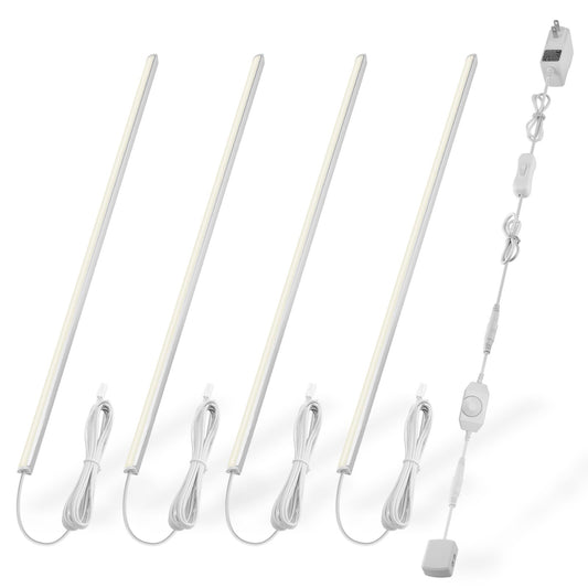 Skorter | Cefrank 12" Dimmable Led Under Cabinet Lighting Set - 4 Pcs Warm White 3000K, 1200