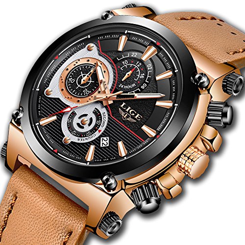 Skorter | Men's Stainless Steel Chronograph Waterproof Sports Quartz Watch