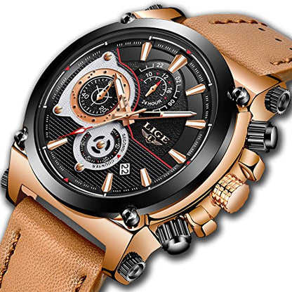 Skorter | Men's Stainless Steel Chronograph Waterproof Sports Quartz Watch
