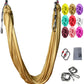 Skørter | Aerial Yoga Swing Set, L:5M W:2.8M Anti Gravity Hammock Inversion Exercises Includes 2 Carabiners, 2 Daisy Chain, 1 Hanging Instructions.
