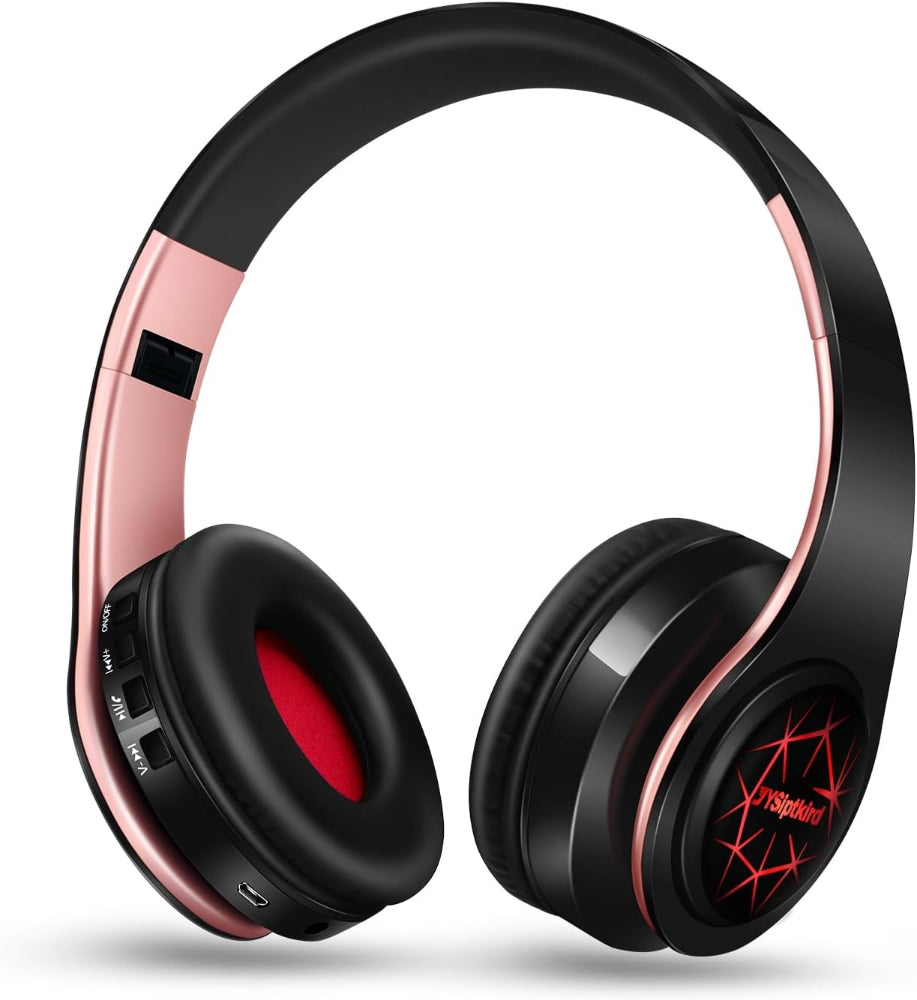 Skorter | Over-Ear v5.3 Bluetooth Headphones - Stereo & LED Light