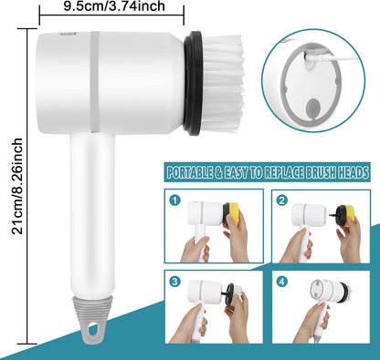 Skorter | Electric Cleaning Brush - Cordless Power Scrubber with Rechargeable Battery for Home, Kitchen, and Bathroom Cleaning