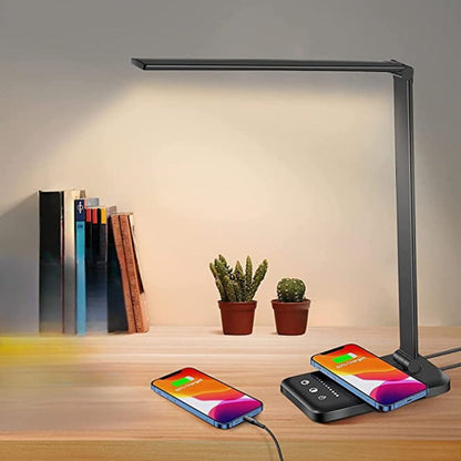 Skorter | LED Desk Lamp - Table Lamp with USB Charger Port, 5 Light Settings and Brightness Levels