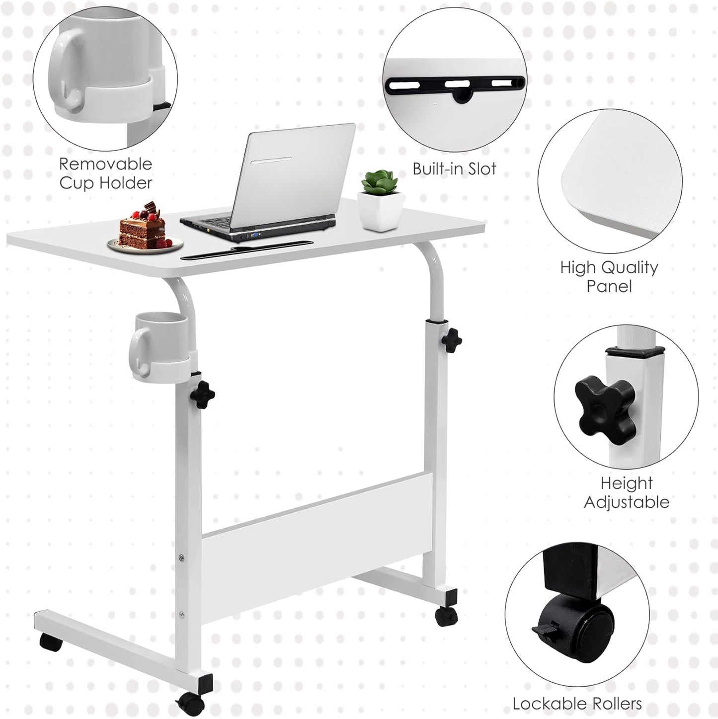 Skorter | Adjustable Laptop Desk | Multi-Purpose, Height-Adjustable & Mobile for Home Office, Bedside or Sofa Use