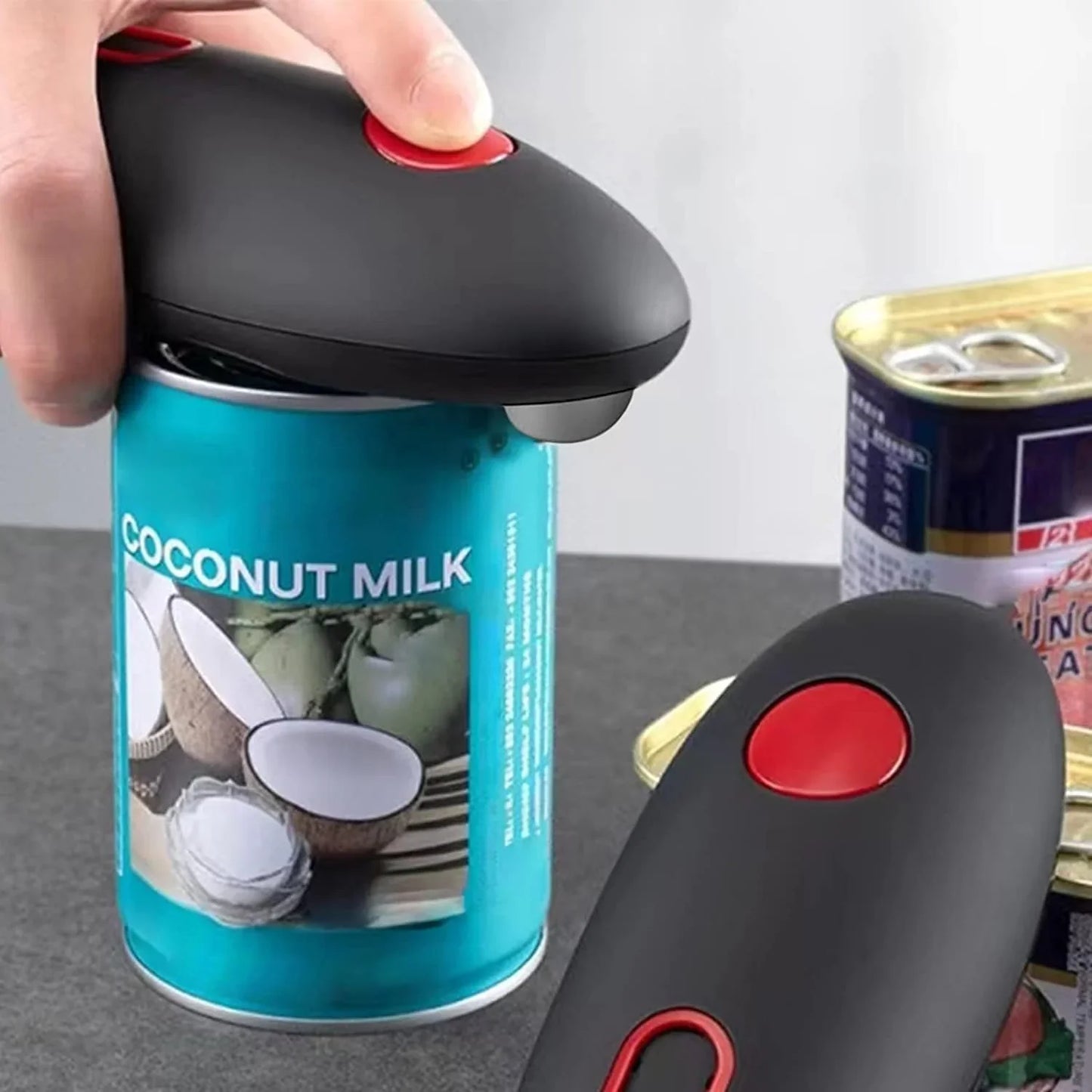 Skorter | Automatic Can Opener with Ergonomic Handle and One-Button Operation