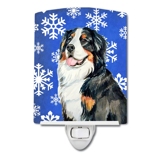 Skorter | Caroline's Treasures Bernese Mountain Dog Holiday Ceramic Night Lamp, 6X4X3, Multicolored