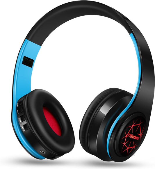 Skorter | Over-Ear v5.3 Bluetooth Headphones - Stereo & LED Light