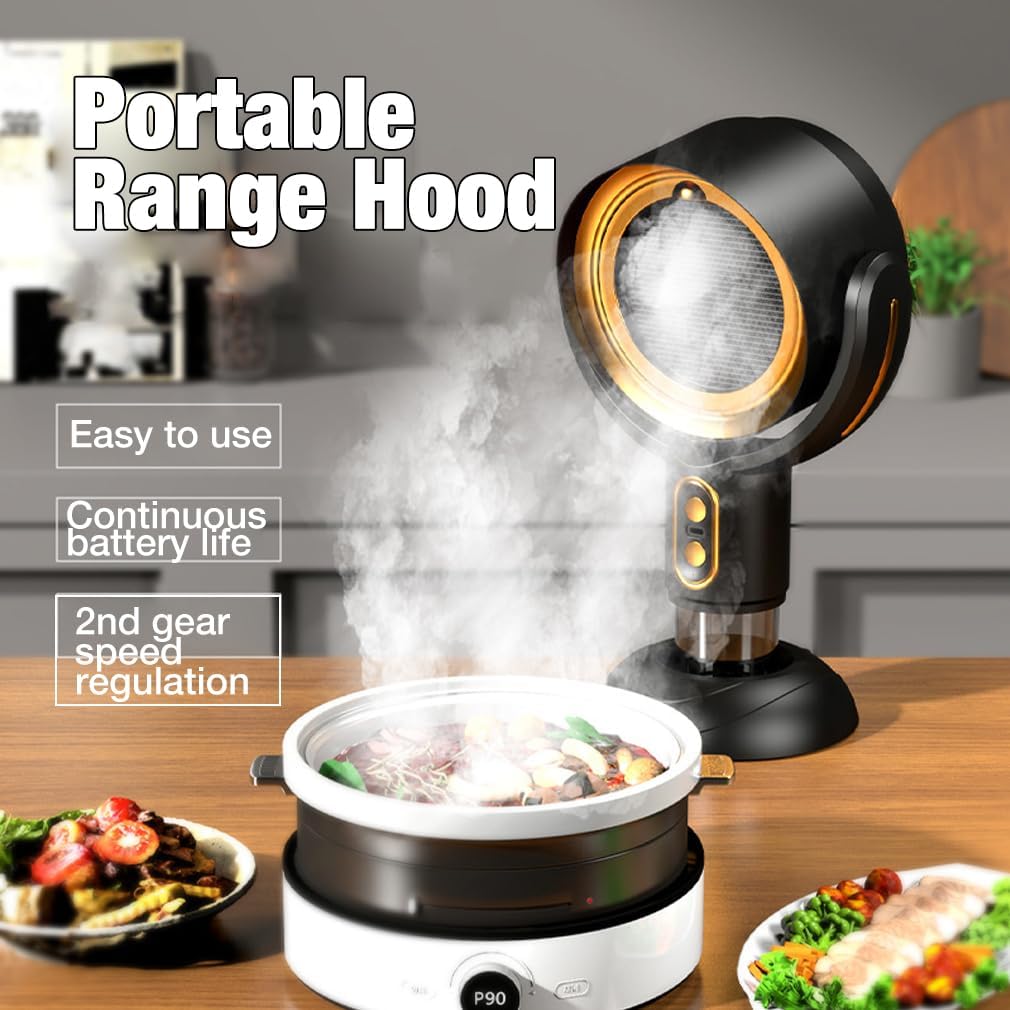 Skorter | AetherVent™ | Portable Range Hood | Powerful Rechargeable Kitchen Exhaust Fan | Ideal for Any Space & Cooking Needs