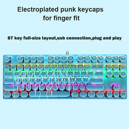 Skorter | 87-Key Mechanical Gaming Keyboard RGB Backlit Blue Switch