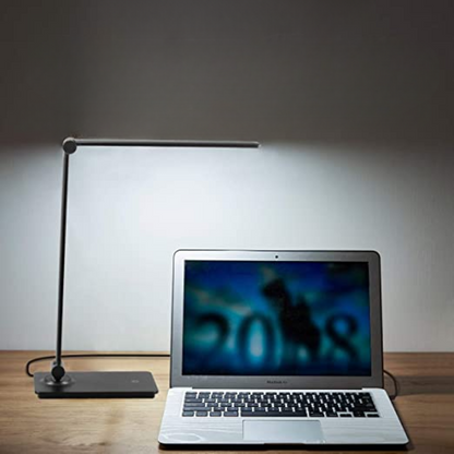 Skorter | LED desk lamp, touch control desk lamp with 3 brightness levels, dimmable office lamp with adjustable arm, foldable table lamp for desk bedroom nightstand office