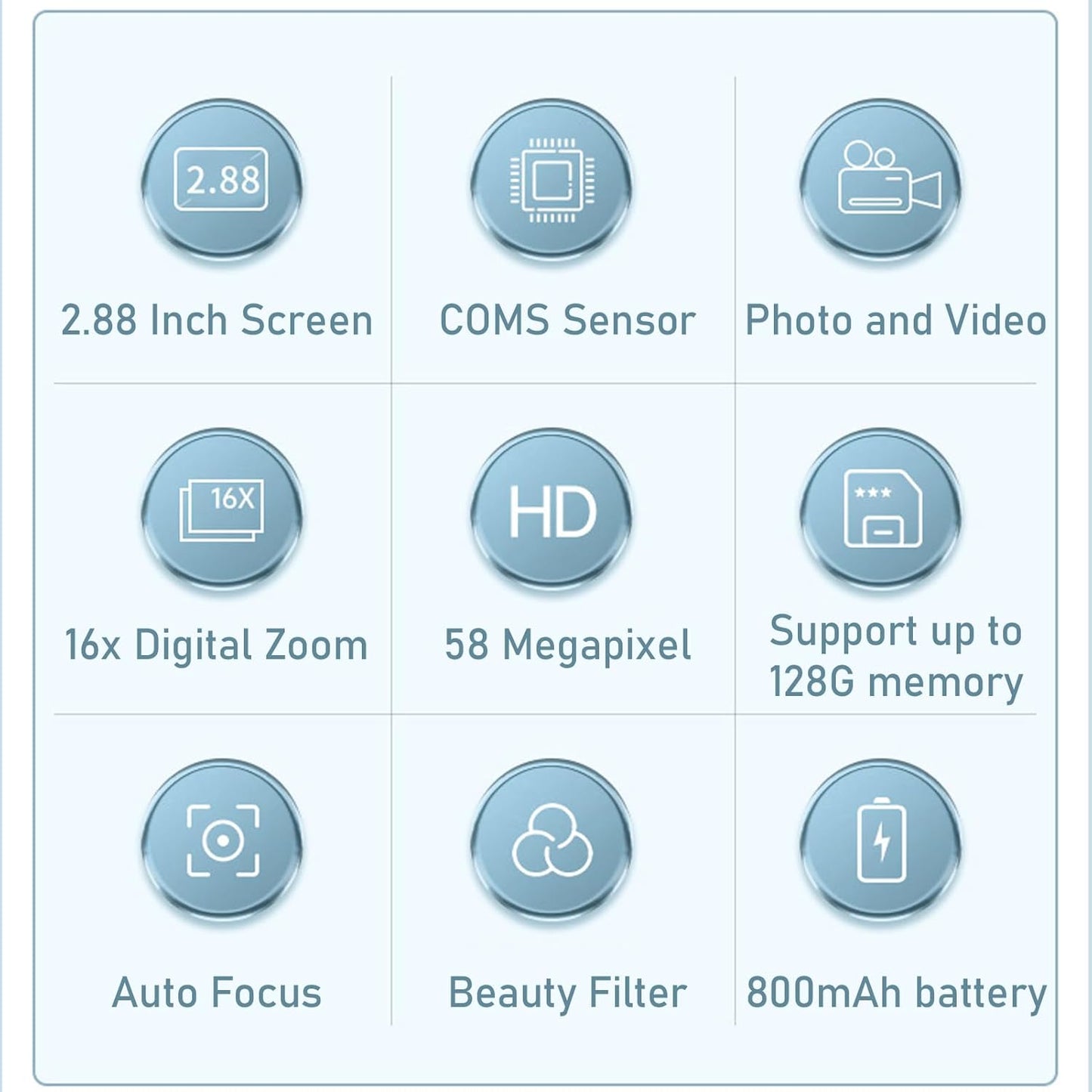 Skorter | 4K Compact Digital Camera with 58MP Photos and 16X Zoom – Lumora