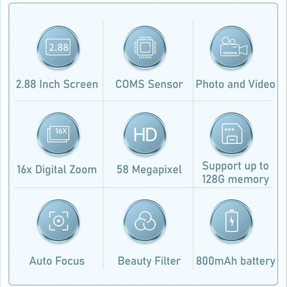 Skorter | 4K Compact Digital Camera with 58MP Photos and 16X Zoom – Lumora