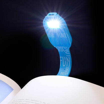 Skorter | Gifts for readers and writers Usb rechargeable 2-in-1 Led reading light & bookmark - Blue