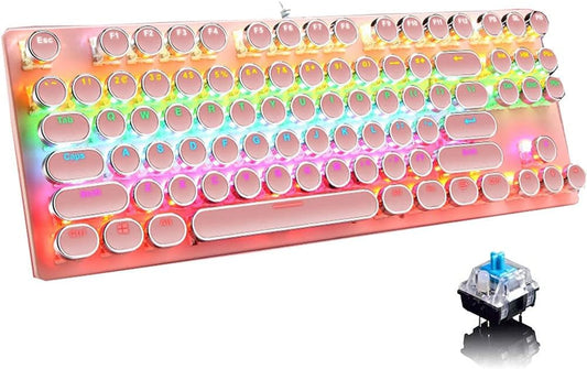 Skorter | 87-Key Mechanical Gaming Keyboard RGB Backlit Blue Switch