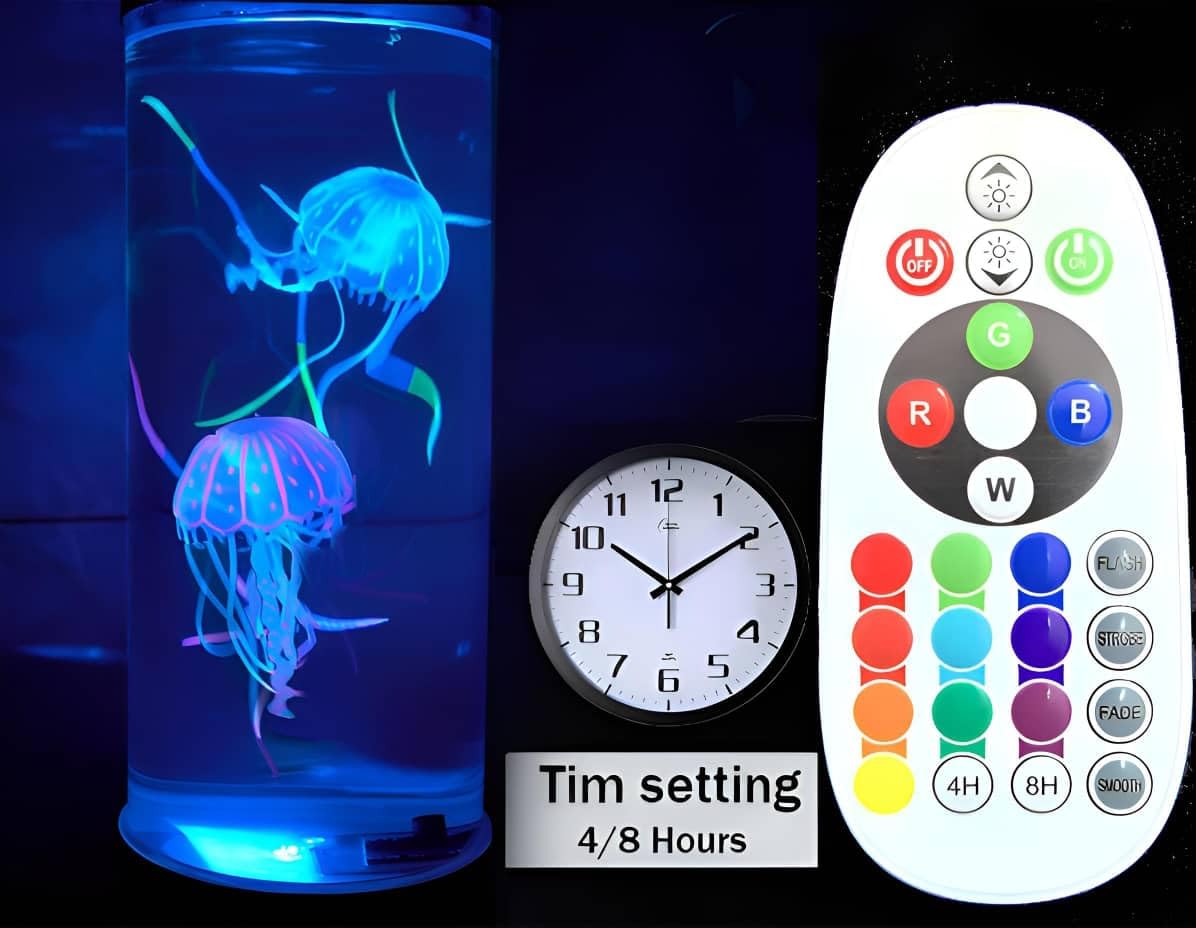 Skorter | Calover Large Black Jellyfish Lamp - Electric Mood Light for Children and Adults, Christmas Decor