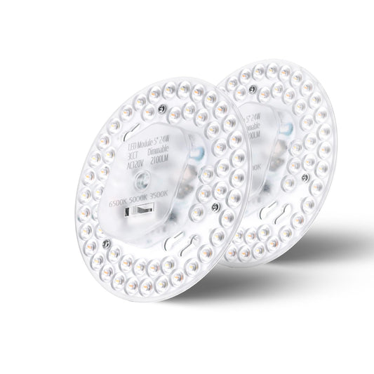 Skorter | Siomen 2-Pack Dimmable Led Light Retrofit Set, 5" 24W, 3Cct 3500K