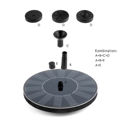 skorter | Solar fountain pump circular garden solar-powered water pump