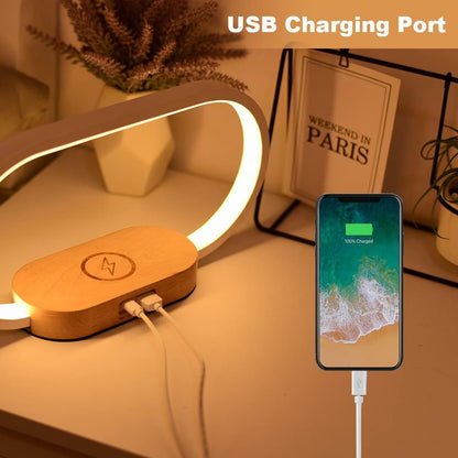 Skorter | Wireless Charging Bedside Table Lamp with Clock – Lumora