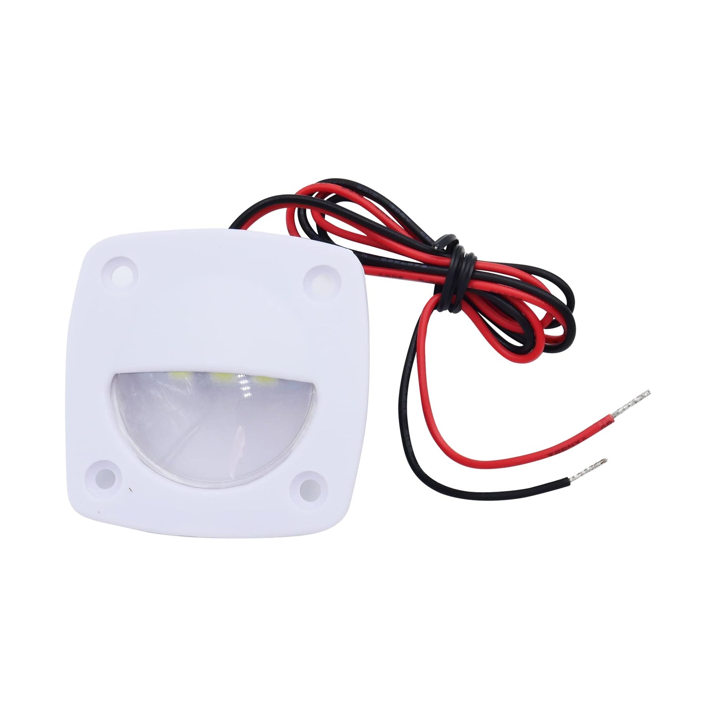 Skorter | T-H Marine Led Courtesy Light - White Square Light For Boat Interior, Deck, Or Cockpit