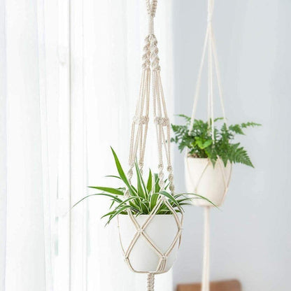 Skorter | 4-piece handmade Boho macrame plant hanger set