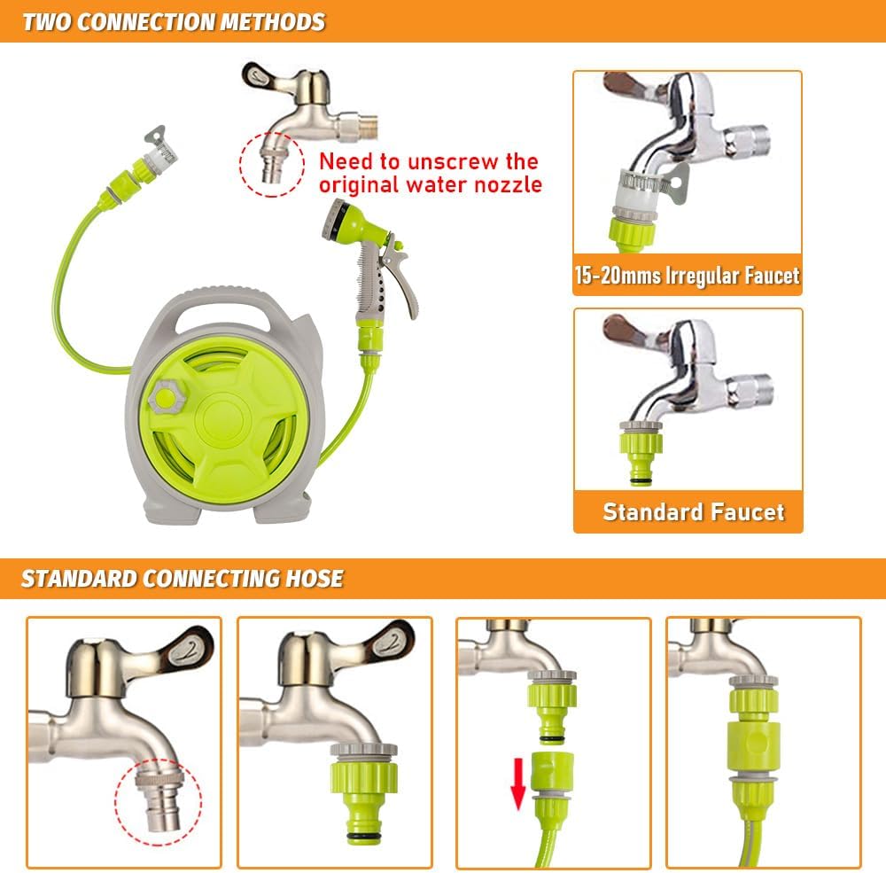 Skorter | Compact Garden Hose Reel Set with 15m Pipe – Corvina