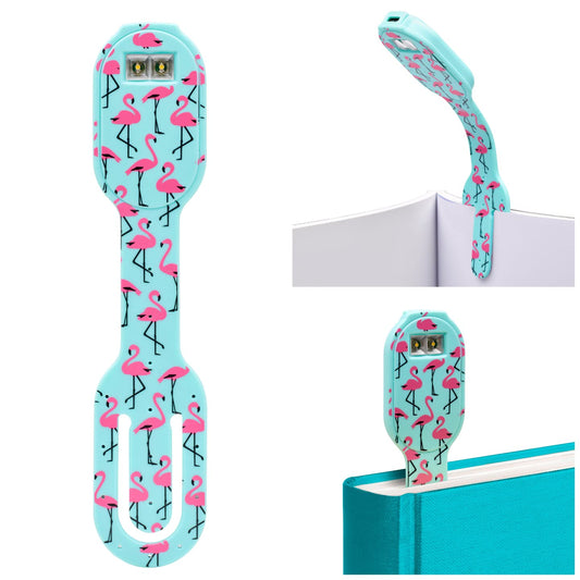Skorter | Gifts For Readers & Writers Rechargeable 2-in-1 LED Book Light & Bookmark - Flamingo Color