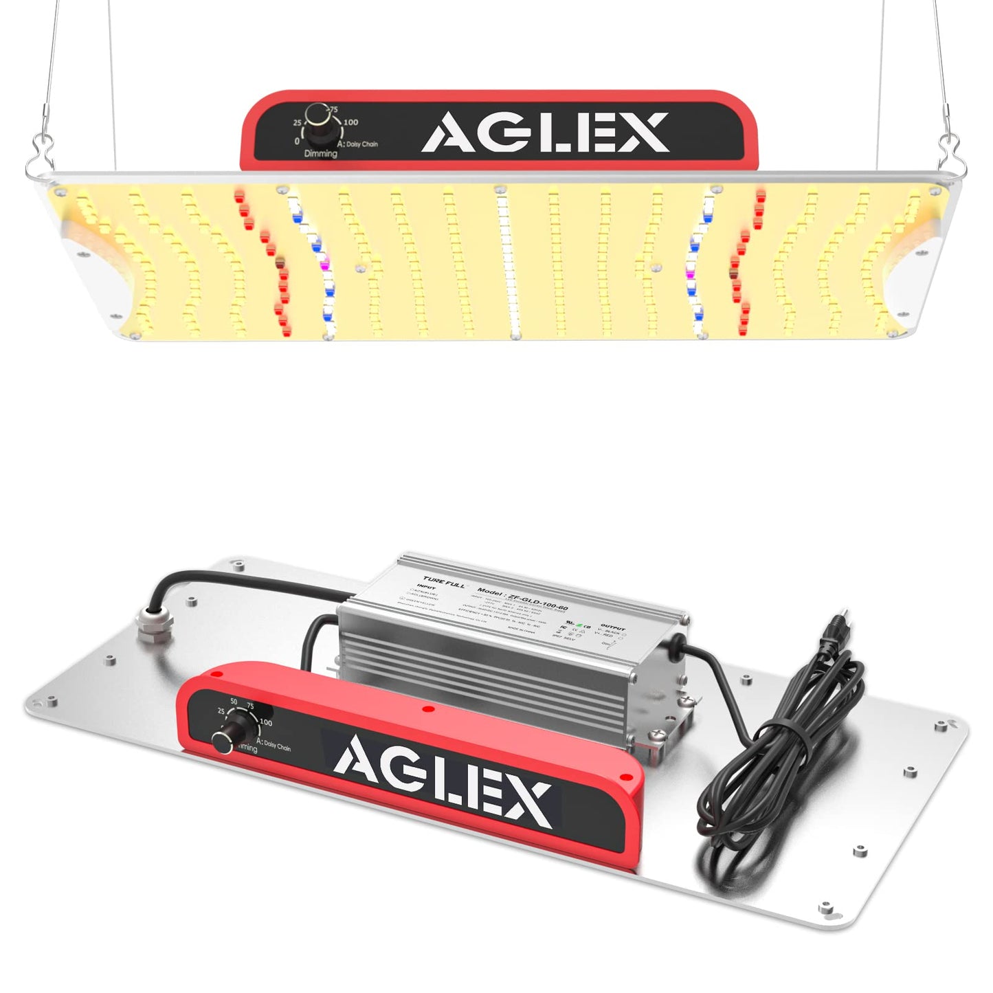 Skorter | Aglex K1000 Led Grow Light, 2024 Upgraded Grow Light With Daisy Chain & Dimmable, Full Spectrum Plant Grow Lights For Hydroponic Indoor Plants Seedling Vegetables Flowers Growing Lamps 2X3 Grow Tent