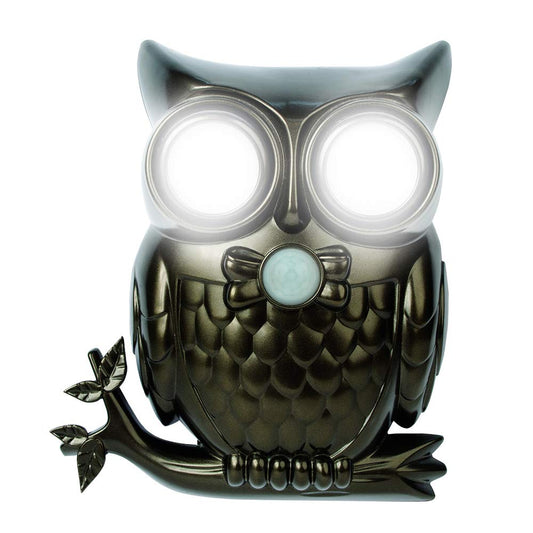 Skorter | Ideaworks Black LED Motion Sensor Owl Light – Decorative Plastic Accent For Home