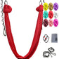 Skørter | Aerial Yoga Swing Set, L:5M W:2.8M Anti Gravity Hammock Inversion Exercises Includes 2 Carabiners, 2 Daisy Chain, 1 Hanging Instructions.