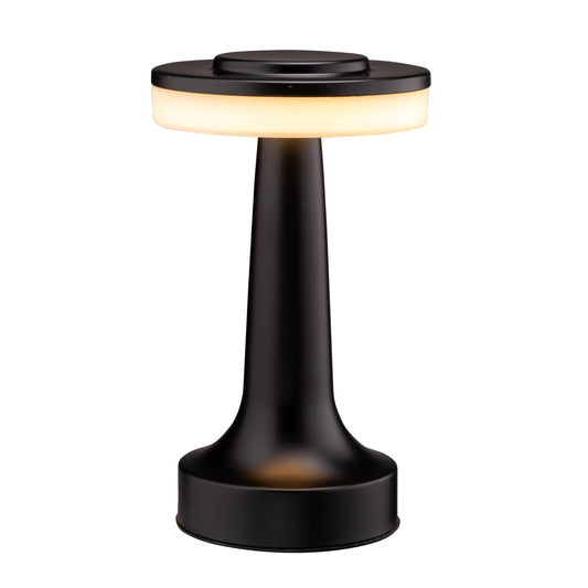 Skorter | O'Bright Portable Led Table Lamp, Touch Sensor, 3 Brightness Levels, Rechargeable Night Light - Matte Black