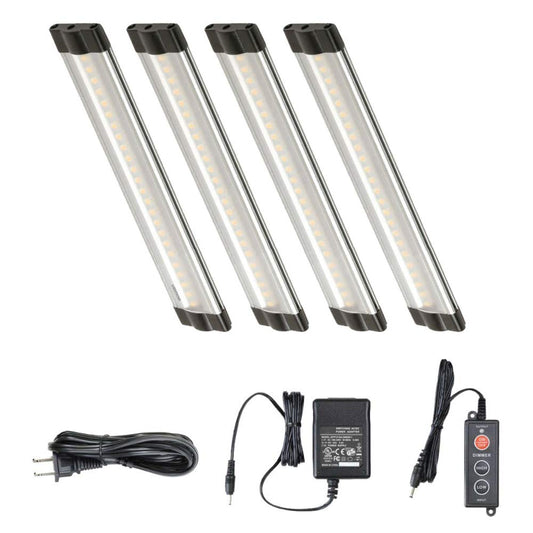 Skorter | Lightkiwi Dimmable Led Under-Cabinet Lighting Set, 4 Panels, Warm White, Ul-Listed, Metal
