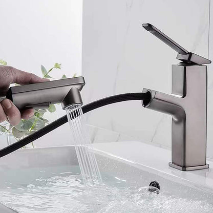 Skorter | Contemporary Basin Mixer Lever Handles Low Arc Copper Basin Mixer