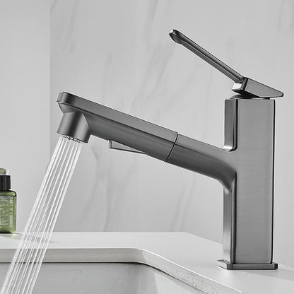 Skorter | Contemporary Basin Mixer Lever Handles Low Arc Copper Basin Mixer