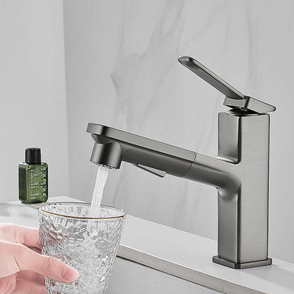 Skorter | Contemporary Basin Mixer Lever Handles Low Arc Copper Basin Mixer