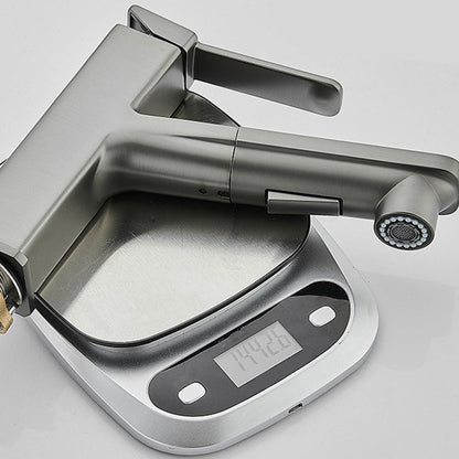 Skorter | Contemporary Basin Mixer Lever Handles Low Arc Copper Basin Mixer