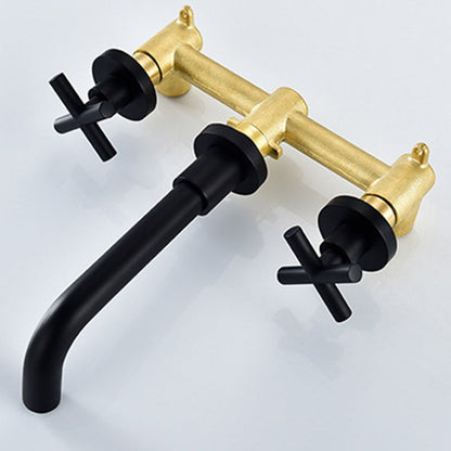 Skorter | 3 holes faucet 2 cross handle wall-mounted faucet for the bathroom