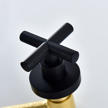 Skorter | 3 holes faucet 2 cross handle wall-mounted faucet for the bathroom
